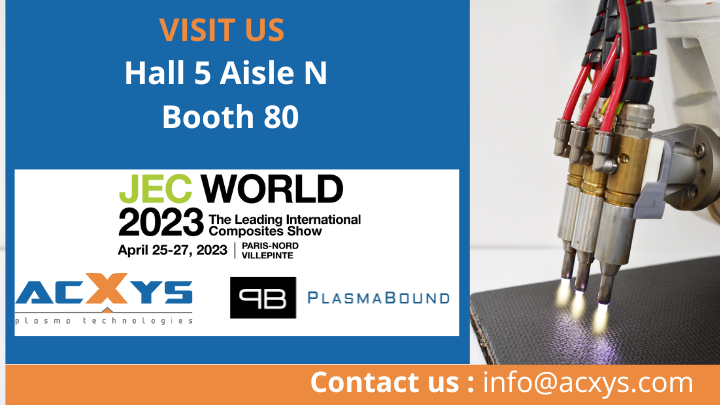 AcXys and PlasmaBound hope to meet you at the JEC World in Paris from 25 to 27 Avril 2023